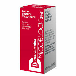 Dermovitamina - Micoblock 3 in 1 smalto idratante e traspirante rosso 5 ml