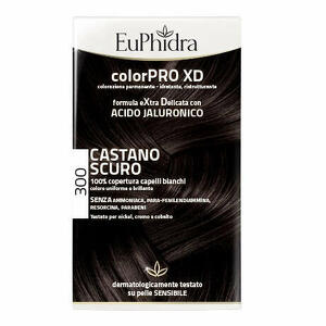 Euphidra - Colorpro xd 300 castano scuro gel colorante capelli in flacone + attivante + balsamo + guanti