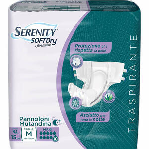 Serenity - Pannolone mutandina  sd sensitive maxi m 15 pezzi