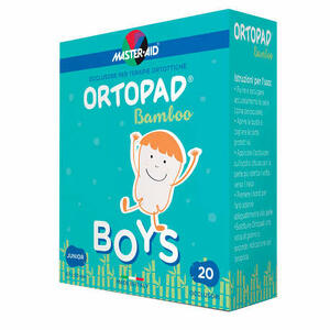 Master aid - Cerotto oculare ortopad cotton boys occlusore per terapie ortottiche 5x6,7 cm 20 pezzi