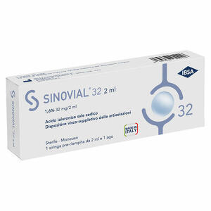 Sinovial - Siringa intra-articolare  32 acido ialuronico sale sodico 1,6% 32mg/2ml 2ml + ago 21 gauge