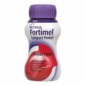 Fortimel - Nutricia  compact protein gusto frutti di bosco 4 bottiglie da 125 ml