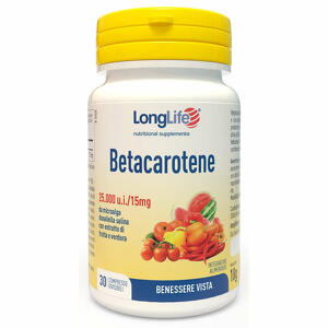 Long life - Longlife betacarotene 25000 ui 30 compresse