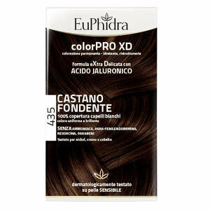 Euphidra - Colorpro xd 435 castano fondente gel colorante capelli in flacone + attivante + balsamo + guanti