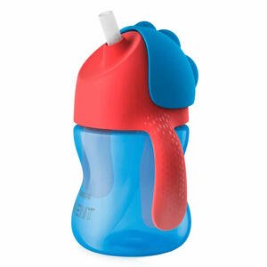 Avent - Philips tazza colorata con cannuccia maschio 200 ml