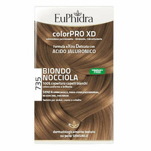 Euphidra - Colorpro xd 735 biondo nocciola gel colorante capelli in flacone + attivante + balsamo + guanti