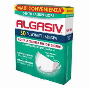 Algasiv - Adesivo per protesi dentaria superiore 30 pezzi