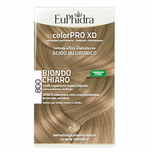 Euphidra - Colorpro xd 800 biondo chiaro gel colorante capelli in flacone + attivante + balsamo + guanti