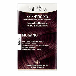 Euphidra - Colorpro xd 550 mogano gel colorante capelli in flacone + attivante + balsamo + guanti