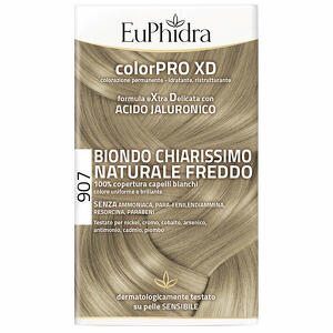 Euphidra - Colorpro xd 907 biondo chiaro mogano naturale f colore + attivante + balsamo + cuffia + guanti