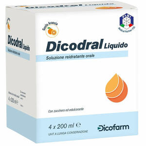 Dicodral - Liquido soluzione reidratante orale 4 x 200 ml