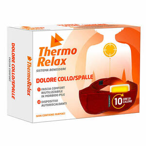 Thermorelax - Fascia dolore collo spalle fascia+4 dispositivi autoriscaldanti