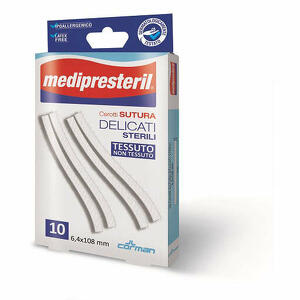 Medi presteril - Cerotto per sutura medipresteril delicato tnt 3x75mm 10 pezzi