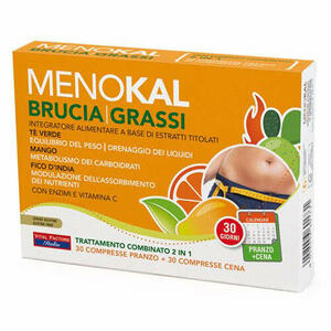 Menokal - Bruciagrassi 30 compresse pranzo + 30 compresse cena