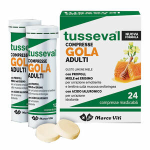 Tusseval - Gola adulti 24 compresse masticabili limone e miele