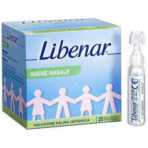 Libenar - Soluzione salina isotonica 0,9%  per igiene nasale 25 flaconcini monouso x 5 ml
