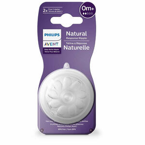 Avent - Tettarella natural response flusso 2 0 mesi+ 2 pezzi