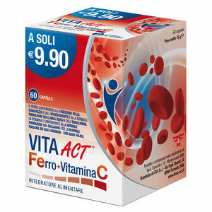 F&f - Vita act ferro+vitamina c 60 capsule