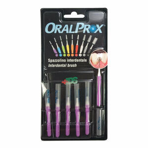 Oralprox - Blister da 6 spazzolini interdentali misura 0 colore viola