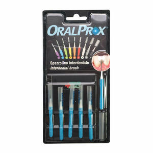 Oralprox - Blister da 6 spazzolini interdentali misura 1 colore azzurro