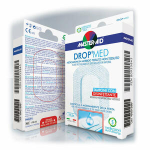 Master aid - Medicazione adesiva drop med sterile 14x14cm 5 pezzi