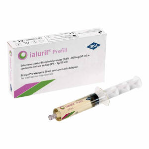 Ialuril - Siringa intra-vescicale  prefill acido ialuronico 1,6% preriempita 50 ml con adattatore luer lock + ialuadapter