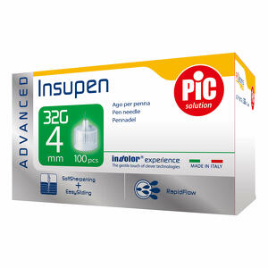 Pic - Ago penna insulina  insupen advanced gauge 32x4 mm 100 pezzi