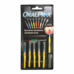 Oralprox - Blister da 6 spazzolini interdentali misura 3 colore giallo