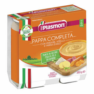 Plasmon - Omogeneizzato pappe vitello/verdura/riso 190 g x 2 pezzi