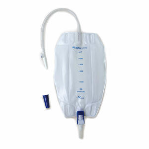 Teleflex medical - Sacca di drenaggio da gamba per incontinenza a tre camere comfort 500cc a basso profilo in pvc lato in pelle ricoperto di tessuto non tessuto senza punto di prelievo 45cm 8 pezzi