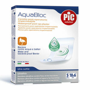 Pic - Cerotto  aquabloc 10x6 sterile antibatterico 5 pezzi