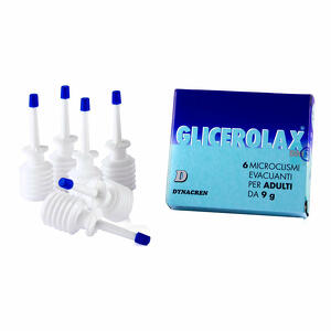 Glicerolax - Adulti microclismi evacuanti 6 pezzi x 9 g contiene amido di riso