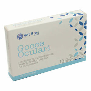 Gocce oculari - Vet bros soluzione salina sterile oftalmica ad uso veterinario 10 fiale da 5 ml