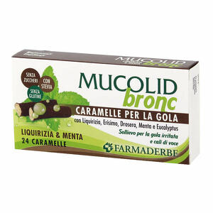 Farmaderbe - Mucolid bronc menta & liquirizia 24 caramelle