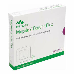 Mepilex - Medicazione in schiuma di poliuretano  border flex 10x10 cm 5 pezzi