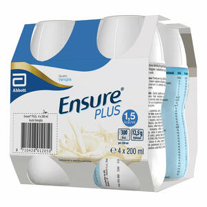 Ensure - Plus vaniglia 4 bottiglie da 200 ml