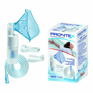 Prontex - Kit completo  rapid mask per aerosolterapia con ampolla plastica +maschera per adulti +tubo pressione +accessorio nasale +boccheruola