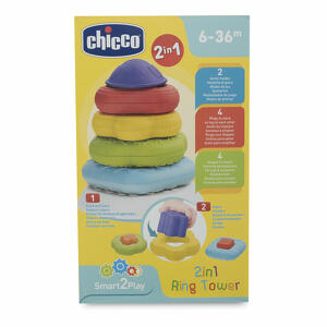 Chicco - Gioco 2 in 1 torre degli anelli