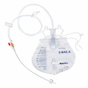 Teleflex medical - Kit per cateterismo vescicale con catetere profilcath in silicone silkomed a permanenza diametro ch16 preconnesso con sistema di drenaggio con kit di posizionamento