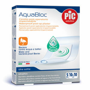 Pic - Cerotto  aquabloc 10x10cm antibatterico 5 pezzi