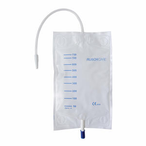 Teleflex medical - Sacca di drenaggio da gamba per incontinenza comfort rusch in pvc con tubo di raccordo diritto da 30cm rubinetto di scarico e valvola antireflusso 30buste 750ml