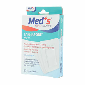 Meds - Cerotto  farmapore sterile con tampone di garza centrale e bordi adesivi 6x9 cm 5 pezzi