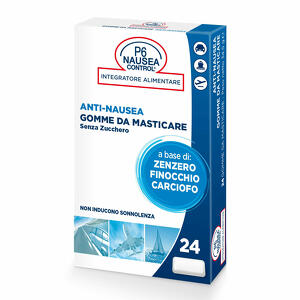 P6 nausea control - 24 gomme da masticare senza zucchero