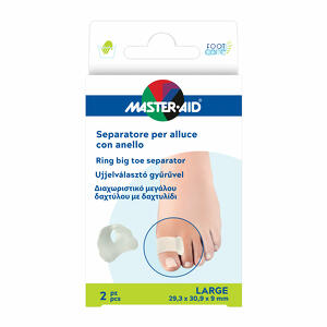 Master aidseparatore in gel per le dita (alluce e secondo dito). - Separatore alluce master-aid footcare con anello large 2 pezzi d4