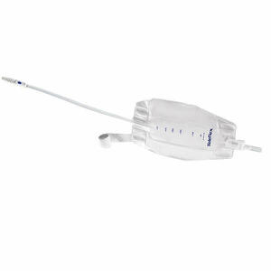 Teleflex medical - Sacca raccogli urina da gamba per incontinenza 3 camere comfort 500 ml a basso profilo in pvc lato rivestito tnt con tubo diritto 45 cm senza punto di prelievo variabile 8 pezzi