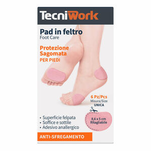 Tecniwork - Pad in feltro sagomato 8,6x5cm 6 pezzi