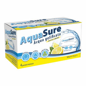 Aquasure - Acqua gelificata limone edulcorata multipack 4 pezzi da 125 g