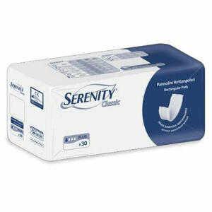 Serenity - Pannolone per incontinenza rettangolare senza barriera impermeabile  classic 30 pezzi