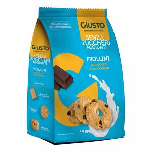 Giusto - Senza zucchero frollini gocce cioccolato senza zucchero 350 g